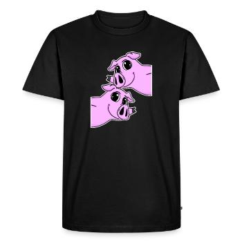 Cochons Cochons - T-shirt Premium bio Homme - noir - Devant - Nico (187cm)