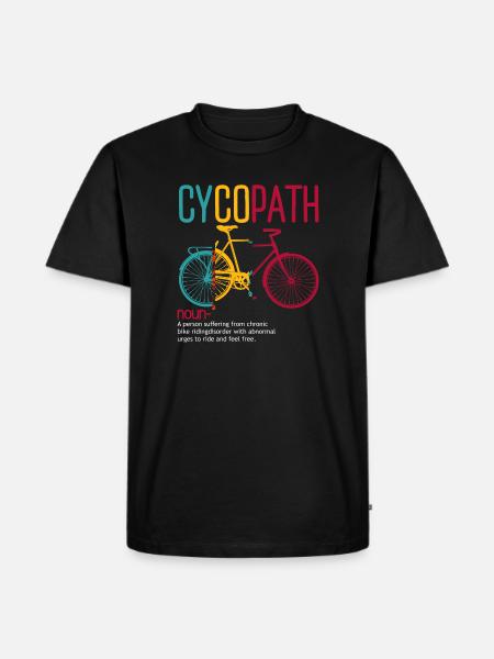 Cyclopath: Free-Ride Bicycle Artwork - Men's Premium Organic T-Shirt - black