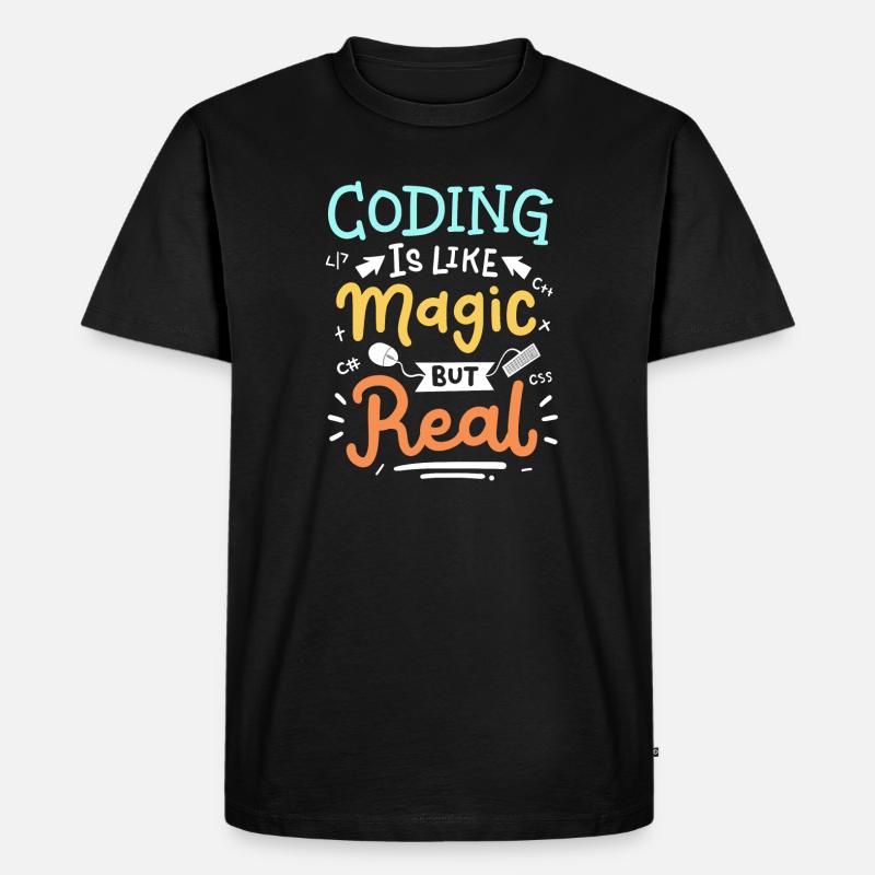 Codierung Programmierung - Männer Premium Bio T-Shirt - Schwarz