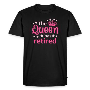Pension Retraité Retraité - T-shirt Premium bio Homme - noir - Devant - Nico (187cm)