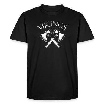 Viking Vikings Symbole Logo Idée graphique Vikings - T-shirt Premium bio Homme - noir - Devant - Nico (187cm)