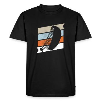 Paragliding Paraglider Pilot Vintage - Men's Premium Organic T-Shirt - black - Front - Nico (187cm)