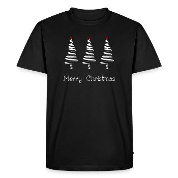 CHRISTMAS. MERRY CHRISTMAS. MERRY CHRISTMAS. NEW YEAR’S DAY - Men's Premium Organic T-Shirt - black - Front - Nico (187cm)