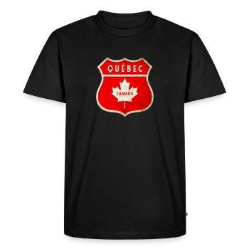 Conception des armoiries du Québec Canada - T-shirt Premium bio Homme - noir - Devant - Nico (187cm)