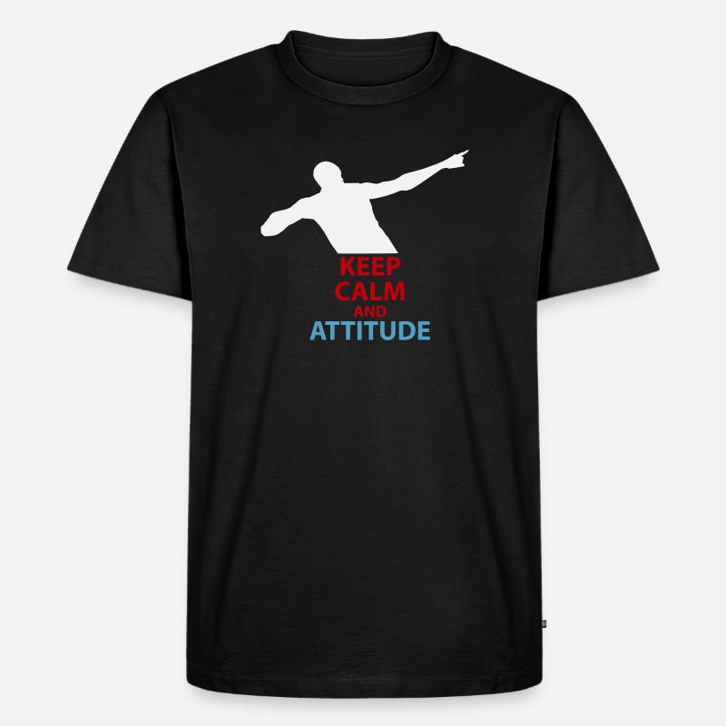 Ruhe und Attitüde Silhouette - Männer Premium Bio T-Shirt - Schwarz