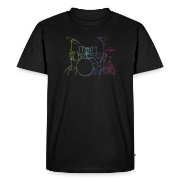 Drumset Sticks Drummer Drums Drummer - Men's Premium Organic T-Shirt - black - Front - Nico (187cm)