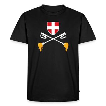 Savoie Ski et fondue savoyarde Cadeau Haute Savoie - T-shirt Premium bio Homme - noir - Devant - Nico (187cm)