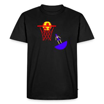 Subbuteo basketball basket basket - Men's Premium Organic T-Shirt - black - Front - Nico (187cm)