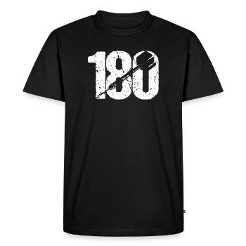DART DARTS 180 ONEHUNDREDANDEIGHTY DARTS PLAYER - Men's Premium Organic T-Shirt - black - Front - Nico (187cm)