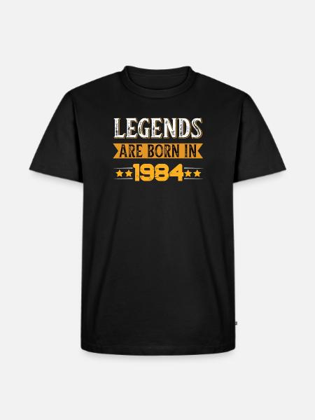 Legends Since 1984 Birthday Theme - Men's Premium Organic T-Shirt - black