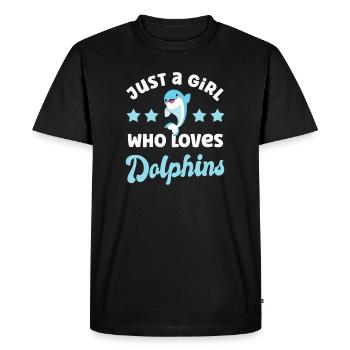 Dauphin Dauphin - T-shirt Premium bio Homme - noir - Devant - Nico (187cm)
