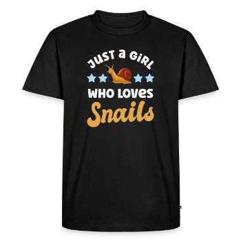Escargots d’escargot - T-shirt Premium bio Homme - noir - Devant - Nico (187cm)
