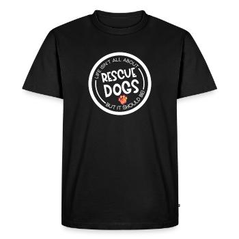 Rescue Dog Search Dog Service Dog Paw - Men's Premium Organic T-Shirt - black - Front - Nico (187cm)