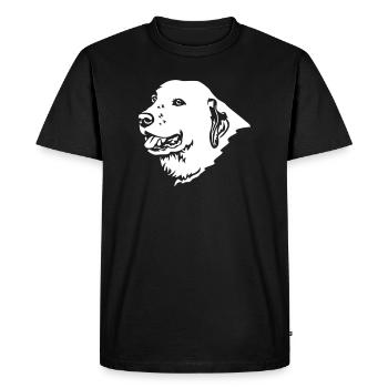 Central Asian Ovcharka Head "Black Edition" - Men's Premium Organic T-Shirt - black - Front - Nico (187cm)