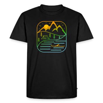 Kayak sports de plein air aviron conception de canoë - T-shirt Premium bio Homme - noir - Devant - Nico (187cm)