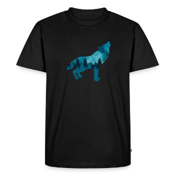 Climate Change Environmental Protection Wolf - Men's Premium Organic T-Shirt - black - Front - Nico (187cm)