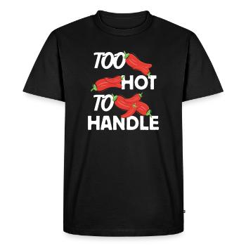 Trop chaud pour gérer une idée de conception ardente - T-shirt Premium bio Homme - noir - Devant - Nico (187cm)