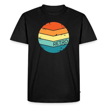 retro symbol circle circles logo symbols classic - Men's Premium Organic T-Shirt - black - Front - Nico (187cm)