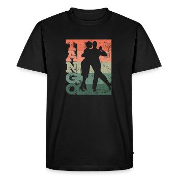 Tango Argentino Rétro Vintage Tango Vals Danse - T-shirt Premium bio Homme - noir - Devant - Nico (187cm)