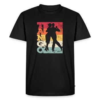 Tango Argentino Rétro Vintage Tango Vals Danse - T-shirt Premium bio Homme - noir - Devant - Nico (187cm)