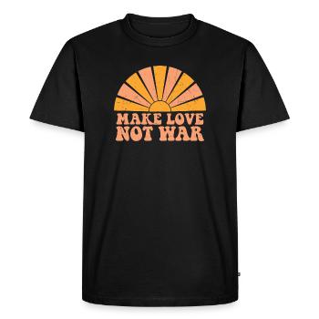Message de Paix et d’Amour Solaire - T-shirt Premium bio Homme - noir - Devant - Nico (187cm)