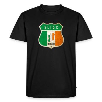 Sligo Irlande Armoiries Drapeaux Design - T-shirt Premium bio Homme - noir - Devant - Nico (187cm)