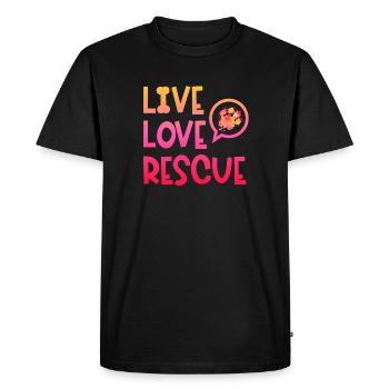 Rescue Dog Search Dog Service Dog Paw - Men's Premium Organic T-Shirt - black - Front - Nico (187cm)