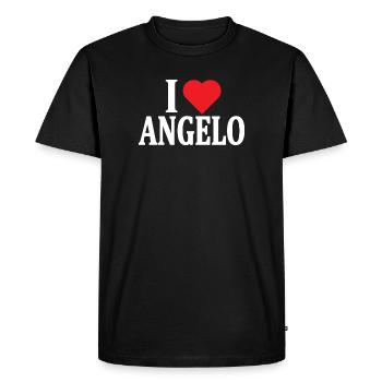 t-shirt J’adore Angel t-shirt idée cadeau - T-shirt Premium bio Homme - noir - Devant - Nico (187cm)