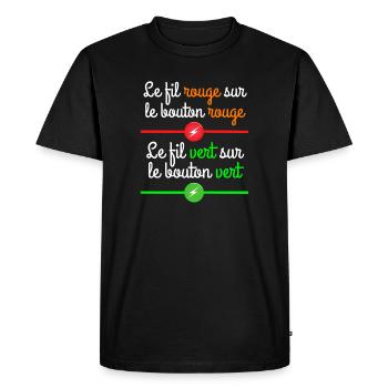 la septième compagnie, la 7ème compagnie - T-shirt Premium bio Homme - noir - Devant - Nico (187cm)