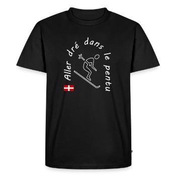 Skieur Fantaisie Inspirante - T-shirt Premium bio Homme - noir - Devant - Nico (187cm)