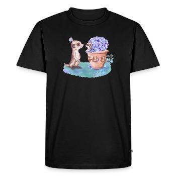 Suricate - T-shirt Premium bio Homme - noir - Devant - Nico (187cm)