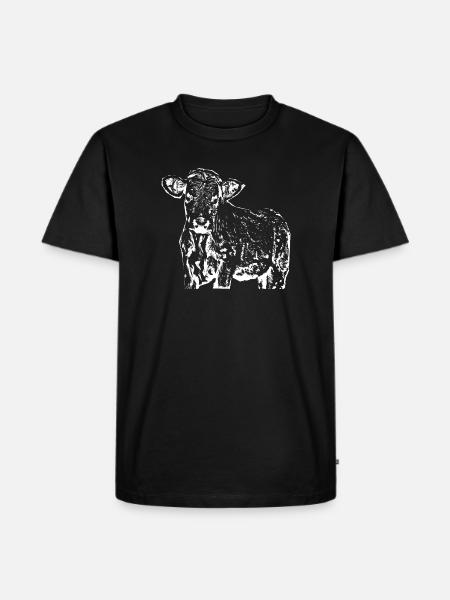 funny cow gift farmer - Men's Premium Organic T-Shirt - black