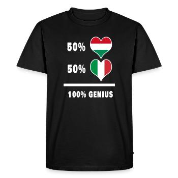 L'Italie et la Hongrie génie / actuelles - T-shirt Premium bio Homme - noir - Devant - Nico (187cm)