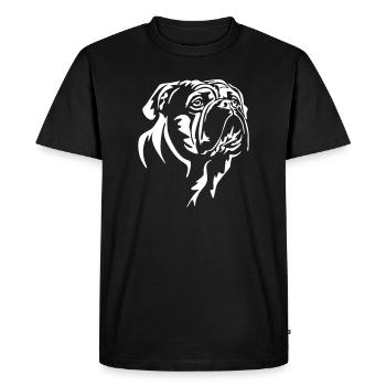 Continental Bulldog Head « Black Edition » - T-shirt Premium bio Homme - noir - Devant - Nico (187cm)