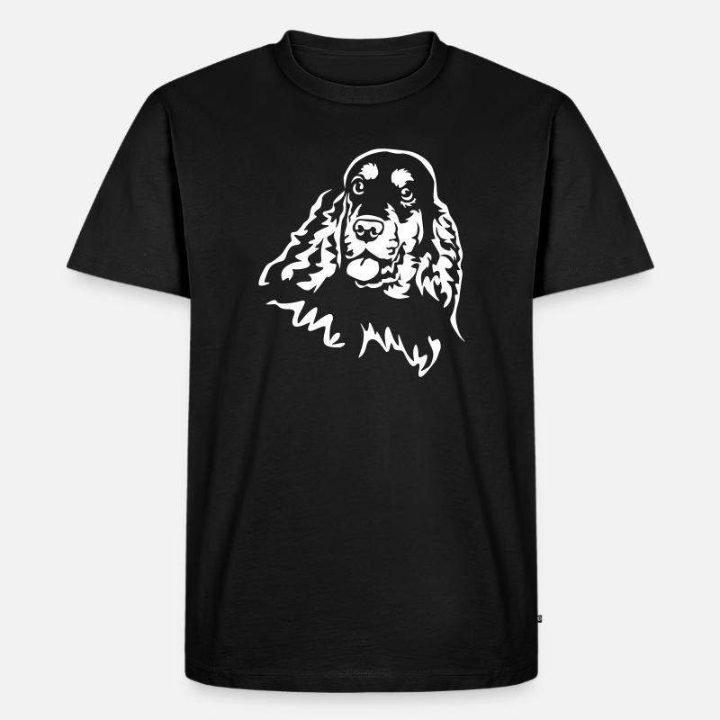Cocker Spaniel Head "Black Edition" - Men's Premium Organic T-Shirt - black