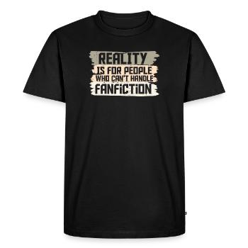 Conception de mashup de réalité et de fanfiction - T-shirt Premium bio Homme - noir - Devant - Nico (187cm)