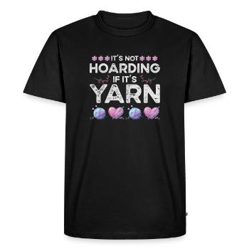 Knitting Yarn Wool Stash Crochet - Men's Premium Organic T-Shirt - black - Front - Nico (187cm)