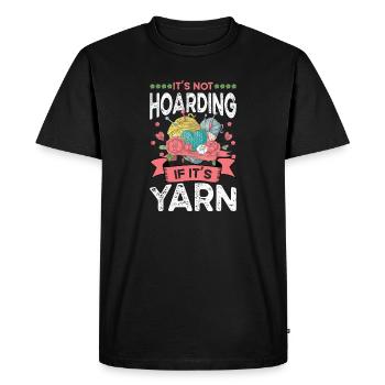Knitting Yarn Wool Stash Crochet - Men's Premium Organic T-Shirt - black - Front - Nico (187cm)