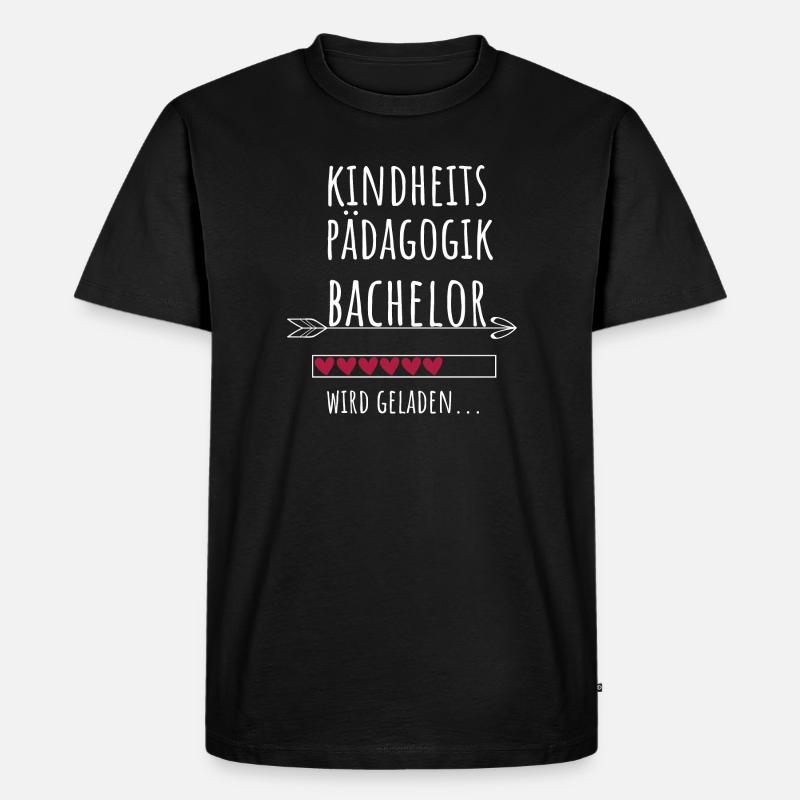 Kindheitspädagogik Bachelor Studium Geschenk - Männer Premium Bio T-Shirt - Schwarz