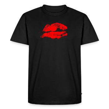 Kissing Lips Lipstick Cadeau de la Saint-Valentin - T-shirt Premium bio Homme - noir - Devant - Nico (187cm)