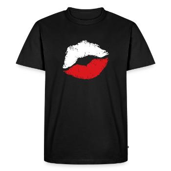 BAISER POLONAIS - T-shirt Premium bio Homme - noir - Devant - Nico (187cm)