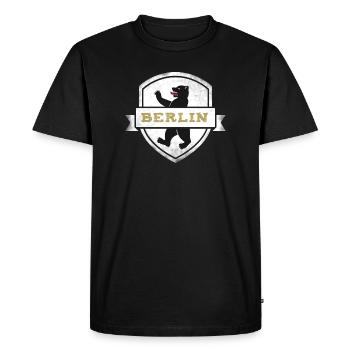 berlin ours armoiries capitale allemagne mur tri - T-shirt Premium bio Homme - noir - Devant - Nico (187cm)