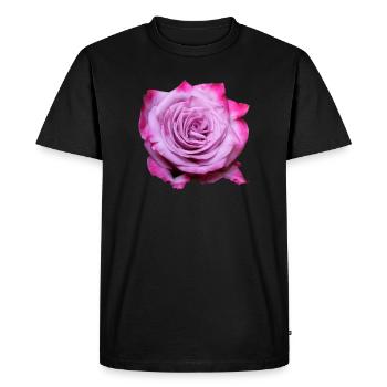 Flower Pink Pink Flower Flowers Pink Pink Flowers - Men's Premium Organic T-Shirt - black - Front - Nico (187cm)