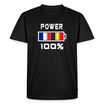 La Belgique et la France alimentent 100% - T-shirt Premium bio Homme - noir - Devant - Nico (187cm)
