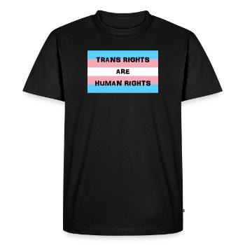 drapeau transgenre conception de t-shirt des droits de l’homme - T-shirt Premium bio Homme - noir - Devant - Nico (187cm)