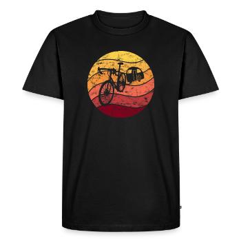 Bicycle Camping Bicycle Camping Vintage Retro - Men's Premium Organic T-Shirt - black - Front - Nico (187cm)