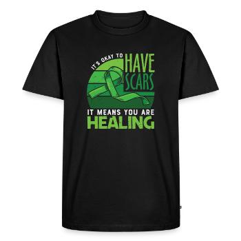 Sensibilisation à la santé mentale - T-shirt Premium bio Homme - noir - Devant - Nico (187cm)