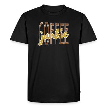 Coffee drinker coffee saying coffee lover - Men's Premium Organic T-Shirt - black - Front - Nico (187cm)