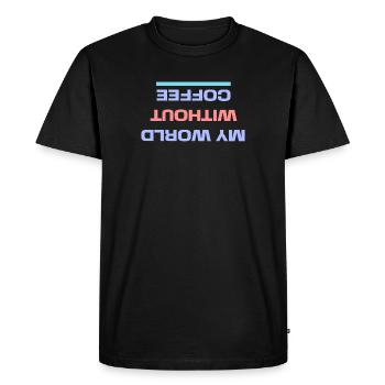 Caféine Café Boisson Déclaration Amateurs de café - T-shirt Premium bio Homme - noir - Devant - Nico (187cm)
