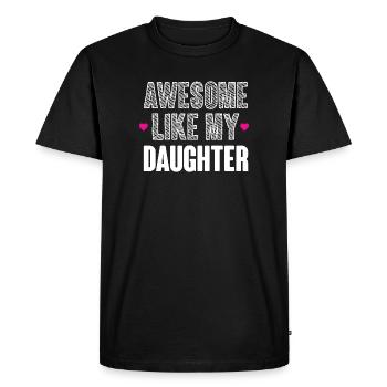 Génial comme ma fille - T-shirt Premium bio Homme - noir - Devant - Nico (187cm)